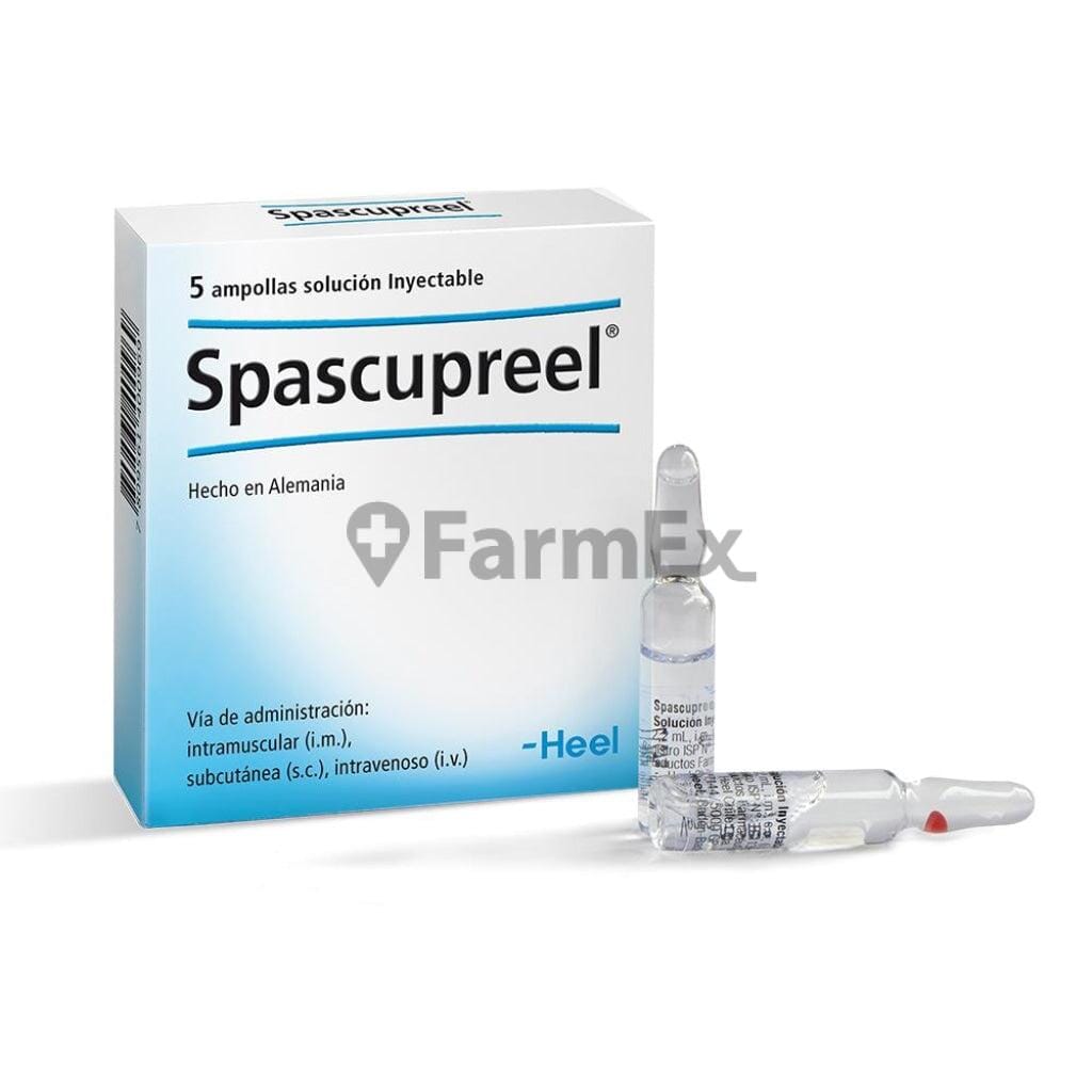 Spascupreel Solución Inyectable x 5 ampollas Farmex-BanMedica-Persistente